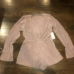 Pink/Champagne Long Sleeve Dress